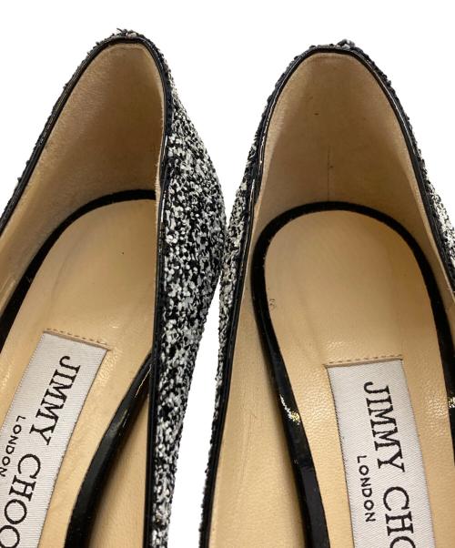 JIMMY CHOO（ジミーチュウ）JIMMY CHOO (ジミーチュウ) Romy ポインテッドトゥパンプス ホワイト×ブラック サイズ:35・1/2の古着・服飾アイテム