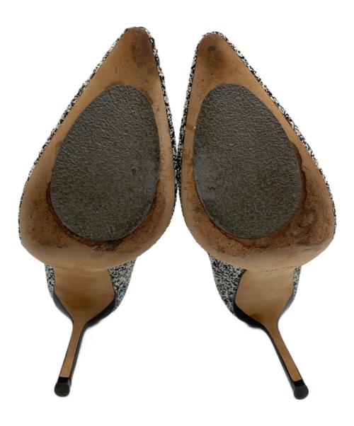 JIMMY CHOO（ジミーチュウ）JIMMY CHOO (ジミーチュウ) Romy ポインテッドトゥパンプス ホワイト×ブラック サイズ:35・1/2の古着・服飾アイテム