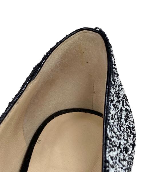 JIMMY CHOO（ジミーチュウ）JIMMY CHOO (ジミーチュウ) Romy ポインテッドトゥパンプス ホワイト×ブラック サイズ:35・1/2の古着・服飾アイテム