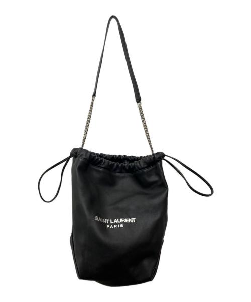 Saint Laurent Paris（サンローランパリ）Saint Laurent Paris (サンローランパリ) Teddy Bucket Bag ブラックの古着・服飾アイテム