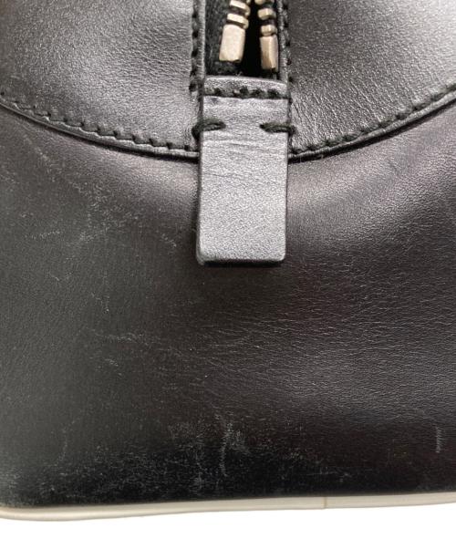 PRADA（プラダ）PRADA (プラダ) レザーパイピングボウリングバッグ ブラックの古着・服飾アイテム