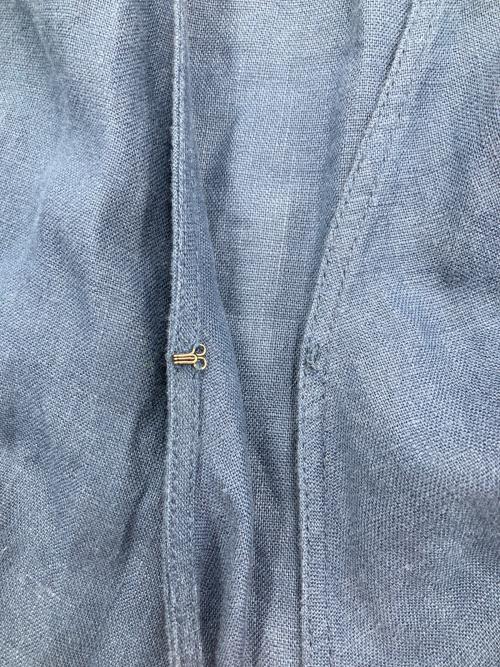 POLO RALPH LAUREN（ポロ・ラルフローレン）POLO RALPH LAUREN (ポロ・ラルフローレン) リネンワンピース ネイビーの古着・服飾アイテム