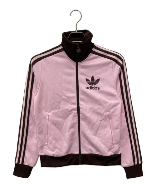 adidas（アディダス）adidas (アディダス) Beckenbauer Track Jacket ブラウン×ピンク サイズ:Ｍの古着・服飾アイテム