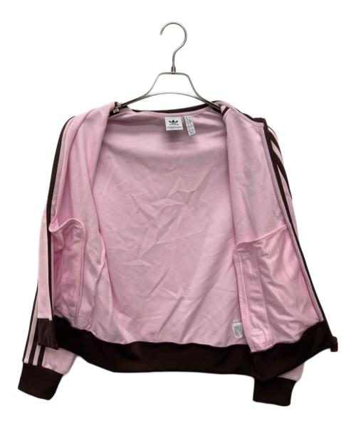 adidas（アディダス）adidas (アディダス) Beckenbauer Track Jacket ブラウン×ピンク サイズ:Ｍの古着・服飾アイテム