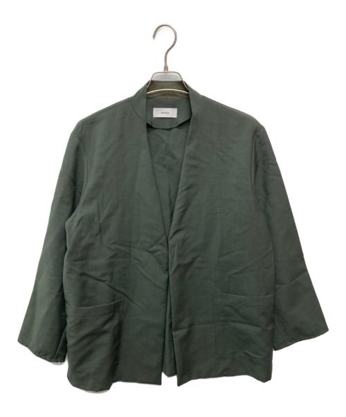 MARKA（マーカ）MARKA (マーカ) LAPELLESS SHIRT JACKET グリーン サイズ:1の古着・服飾アイテム