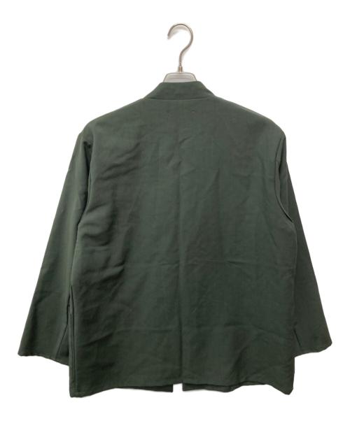 MARKA（マーカ）MARKA (マーカ) LAPELLESS SHIRT JACKET グリーン サイズ:1の古着・服飾アイテム