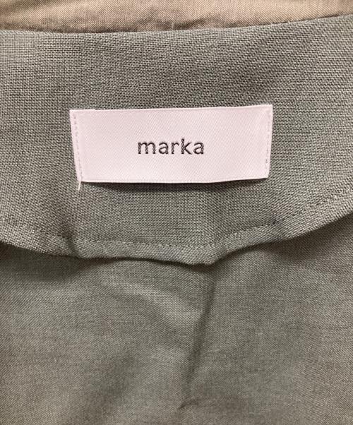 MARKA（マーカ）MARKA (マーカ) LAPELLESS SHIRT JACKET グリーン サイズ:1の古着・服飾アイテム