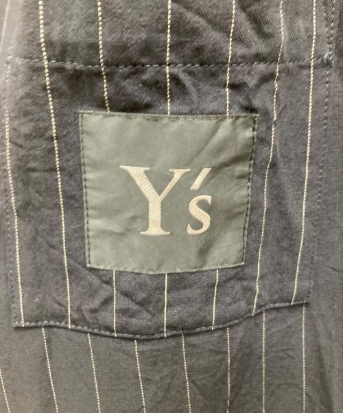 Y's（ワイズ）Y's (ワイズ) ウールギャバストライプ4Bジャケット ネイビー サイズ:ＦＲＥＥの古着・服飾アイテム