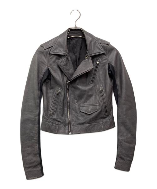 RICK OWENS（リックオウエンス）RICK OWENS (リックオウエンス) CLASSIC LEATHER JACKET/RP18S8703-LCW グレー サイズ:40の古着・服飾アイテム
