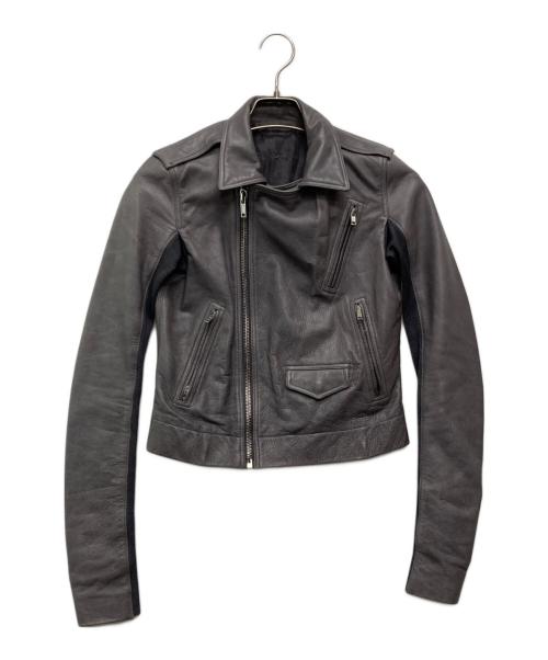 RICK OWENS（リックオウエンス）RICK OWENS (リックオウエンス) CLASSIC LEATHER JACKET/RP18S8703-LCW グレー サイズ:40の古着・服飾アイテム
