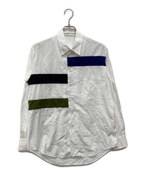 Yohji Yamamoto pour homme（ヨウジヤマモト プールオム）Yohji Yamamoto pour homme (ヨウジヤマモト プールオム) 切替シャツ ホワイト サイズ:2の古着・服飾アイテム