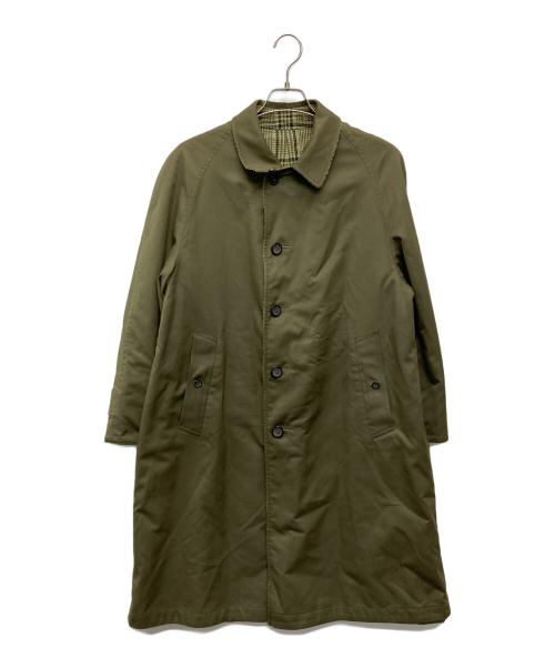 Burberry's（バーバリーズ）Burberry's (バーバリーズ) ツイードリバーシブルステンカラーコート/WR057-921-78 カーキ サイズ:Mの古着・服飾アイテム