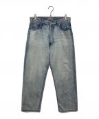 AURALEEオーラリー）の古着「FADED SELVEDGE LIGHT DENIM WIDE PANTS/A26SP03DE」｜インディゴ