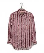 BURBERRYバーバリー）の古着「グラフィティストライプシャツ/8002172」｜ピンク