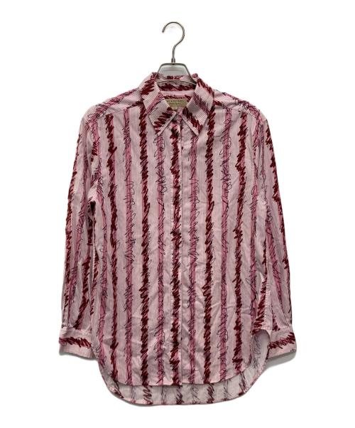 BURBERRY（バーバリー）BURBERRY (バーバリー) グラフィティストライプシャツ/8002172 ピンク サイズ:40の古着・服飾アイテム