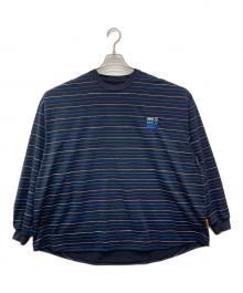 SEESEE×EYE CANDY（シーシー×アイキャンディ）の古着「SUPER BIG BORDER LS TEE」｜ブルー