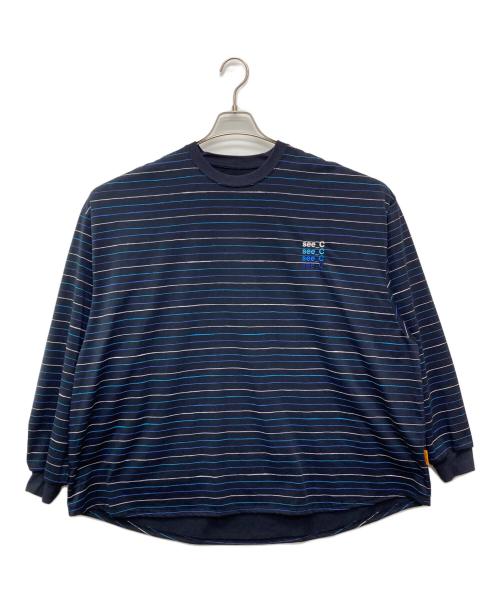 SEESEE（シーシー）SEESEE (シーシー) EYE CANDY (アイキャンディ) SUPER BIG BORDER LS TEE ブルー サイズ:Lの古着・服飾アイテム