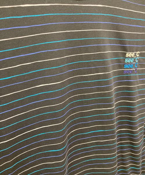 SEESEE（シーシー）SEESEE (シーシー) EYE CANDY (アイキャンディ) SUPER BIG BORDER LS TEE ブルー サイズ:Lの古着・服飾アイテム