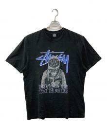 stussy（ステューシー）の古着「SPACEMAN 8 BALL LOGO T-shirt」｜ブラック