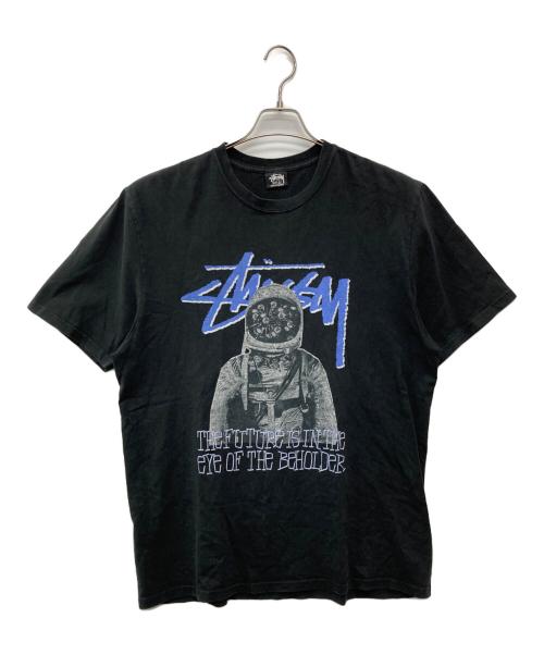 stussy（ステューシー）stussy (ステューシー) SPACEMAN 8 BALL LOGO T-shirt ブラック サイズ:Lの古着・服飾アイテム