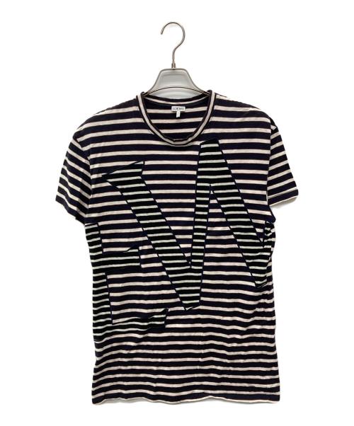 LOEWE（ロエベ）LOEWE (ロエベ) Striped T-Shirt ネイビー サイズ:XSの古着・服飾アイテム