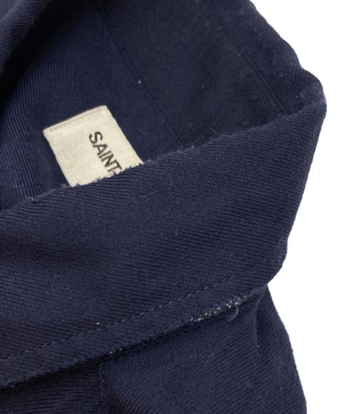 Saint Laurent Paris（サンローランパリ）Saint Laurent Paris (サンローランパリ) ダメージ加工レーヨンシャツ ネイビー サイズ:39の古着・服飾アイテム