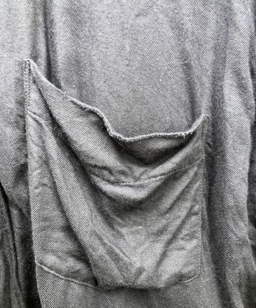 Saint Laurent Paris（サンローランパリ）Saint Laurent Paris (サンローランパリ) ダメージ加工レーヨンシャツ ネイビー サイズ:39の古着・服飾アイテム
