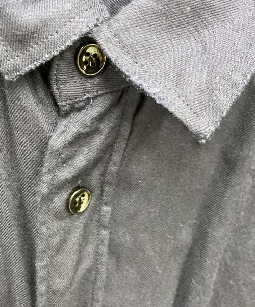 Saint Laurent Paris（サンローランパリ）Saint Laurent Paris (サンローランパリ) ダメージ加工レーヨンシャツ ネイビー サイズ:39の古着・服飾アイテム
