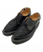 GEORGE COX×COMME des GARCONS HOMME PLUSジョージコックス×コムデギャルソンオムプリュス）の古着「ハラコモンクストラップシューズ」｜ブラック