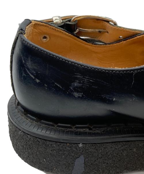 GEORGE COX（ジョージコックス）GEORGE COX (ジョージコックス) COMME des GARCONS HOMME PLUS (コムデギャルソンオムプリュス) ハラコモンクストラップシューズ ブラック サイズ:6の古着・服飾アイテム