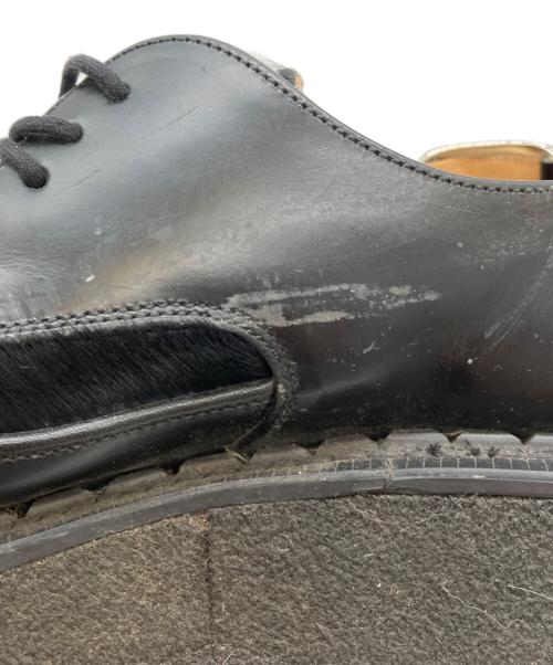 GEORGE COX（ジョージコックス）GEORGE COX (ジョージコックス) COMME des GARCONS HOMME PLUS (コムデギャルソンオムプリュス) ハラコモンクストラップシューズ ブラック サイズ:6の古着・服飾アイテム