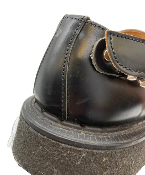 GEORGE COX（ジョージコックス）GEORGE COX (ジョージコックス) COMME des GARCONS HOMME PLUS (コムデギャルソンオムプリュス) ハラコモンクストラップシューズ ブラック サイズ:6の古着・服飾アイテム