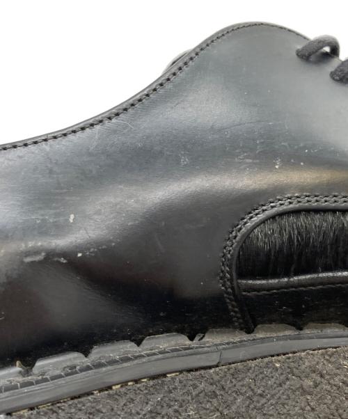 GEORGE COX（ジョージコックス）GEORGE COX (ジョージコックス) COMME des GARCONS HOMME PLUS (コムデギャルソンオムプリュス) ハラコモンクストラップシューズ ブラック サイズ:6の古着・服飾アイテム