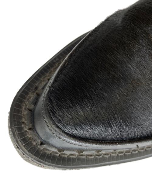 GEORGE COX（ジョージコックス）GEORGE COX (ジョージコックス) COMME des GARCONS HOMME PLUS (コムデギャルソンオムプリュス) ハラコモンクストラップシューズ ブラック サイズ:6の古着・服飾アイテム