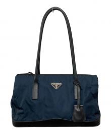 PRADA（プラダ）の古着「ナイロンボウリングバッグ」｜ネイビー