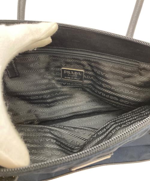 PRADA（プラダ）PRADA (プラダ) ナイロンボウリングバッグ ネイビーの古着・服飾アイテム