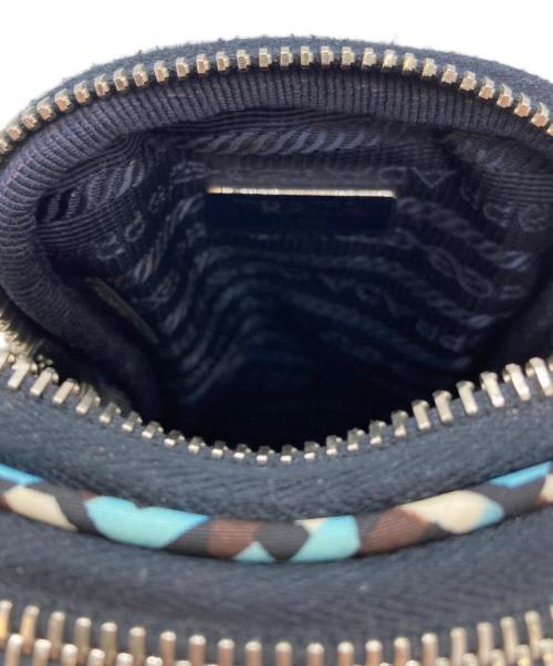 PRADA（プラダ）PRADA (プラダ) Multi Pochette Bag ブルー×ブラウンの古着・服飾アイテム