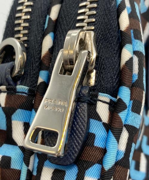 PRADA（プラダ）PRADA (プラダ) Multi Pochette Bag ブルー×ブラウンの古着・服飾アイテム