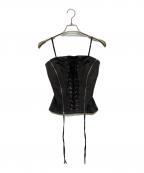 JOSE MOONジョゼムーン）の古着「LACEUP SWEAT BUSTIER BLACK」｜ブラック
