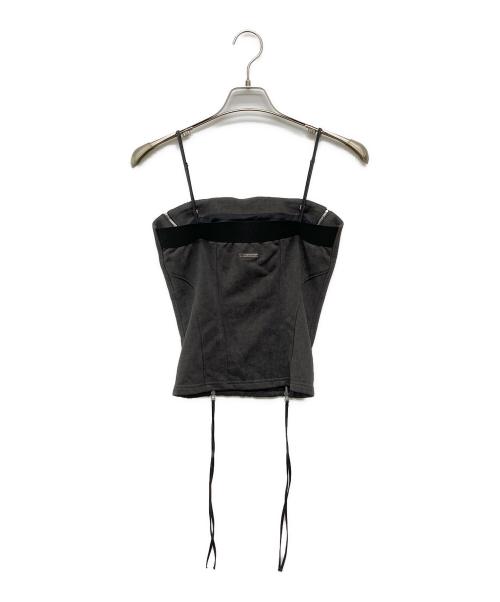 JOSE MOON（ジョゼムーン）JOSE MOON (ジョゼムーン) LACEUP SWEAT BUSTIER BLACK ブラック サイズ:36の古着・服飾アイテム