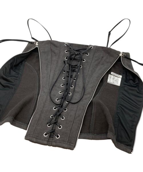 JOSE MOON（ジョゼムーン）JOSE MOON (ジョゼムーン) LACEUP SWEAT BUSTIER BLACK ブラック サイズ:36の古着・服飾アイテム