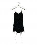 JOSE MOONジョゼムーン）の古着「GATHER CAMI DRESS」｜ブラック
