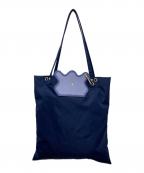 nori enomotoノリ エノモト）の古着「wave foldable bag トートバッグ」｜ネイビー