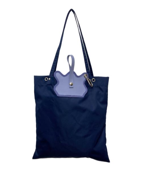 nori enomoto（ノリ エノモト）nori enomoto (ノリ エノモト) wave foldable bag トートバッグ ネイビーの古着・服飾アイテム