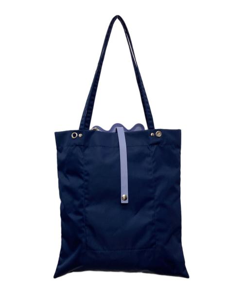 nori enomoto（ノリ エノモト）nori enomoto (ノリ エノモト) wave foldable bag トートバッグ ネイビーの古着・服飾アイテム
