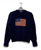POLO RALPH LAURENポロ・ラルフローレン）の古着「星条旗 ニット」｜ネイビー