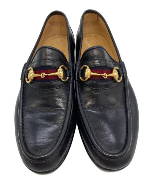 GUCCI（グッチ）GUCCI (グッチ) シェリーラインビットローファー ネイビー サイズ:39の古着・服飾アイテム