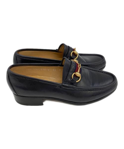 GUCCI（グッチ）GUCCI (グッチ) シェリーラインビットローファー ネイビー サイズ:39の古着・服飾アイテム