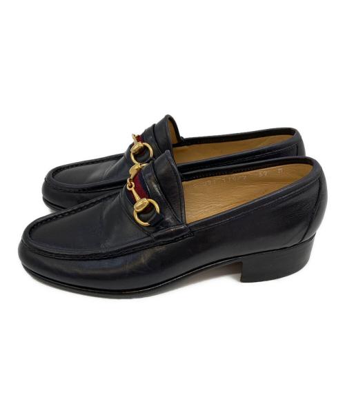 GUCCI（グッチ）GUCCI (グッチ) シェリーラインビットローファー ネイビー サイズ:39の古着・服飾アイテム