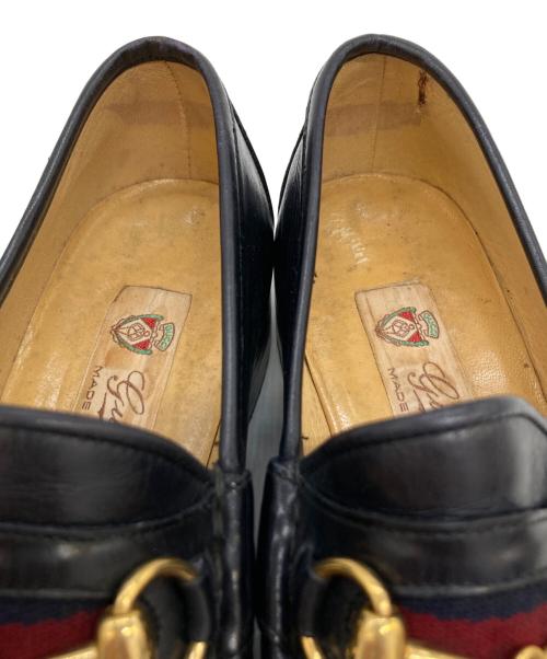 GUCCI（グッチ）GUCCI (グッチ) シェリーラインビットローファー ネイビー サイズ:39の古着・服飾アイテム